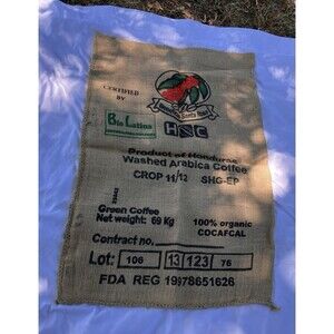Burlap Beneticio Santa Rosa  Sack Bag Jute Coffee House Art Sturdy Heavy Fabric